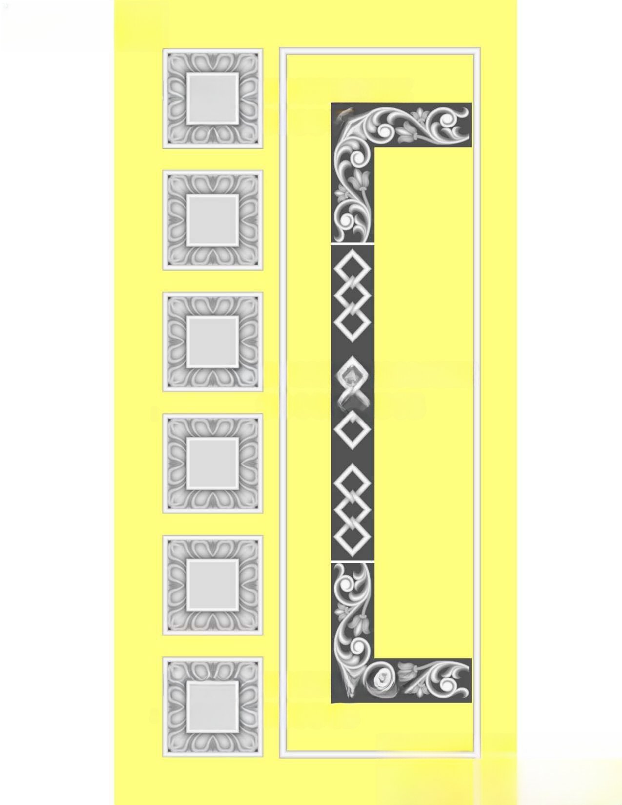 MD - MIX-124 Divine Carved Relief CNC Design